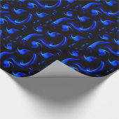 Sapphire Blue Light Show Wrapping Paper Cadeaupapier (Hoek)