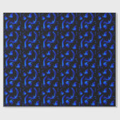 Sapphire Blue Light Show Wrapping Paper Cadeaupapier (Vlak)
