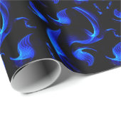 Sapphire Blue Light Show Wrapping Paper Cadeaupapier (Rol Hoek)