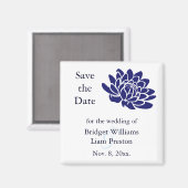 Sapphire Blue Lotus Flower Sla de datummagneet op Magneet (Voorkant / Achterkant)