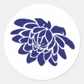 Sapphire Blue Lotus Flower Sticker (Voorkant)