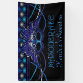 Sapphire Blue, Masquerade Party Spandoek (Verticaal)