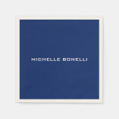 Sapphire Blue Minimalist Plain Leegbaar Modern Servet (Voorkant)