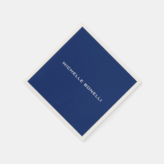 Sapphire Blue Minimalist Plain Leegbaar Modern Servet (Hoek)