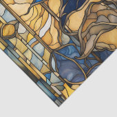 Sapphire Blue N Gold Glas in lood Zonnebloem Tissuepapier (Detail)