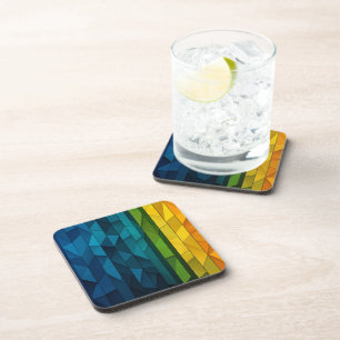Sapphire Blue naar Lime Green Cocktail Bier Onderzetter