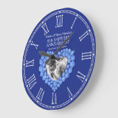 Sapphire blue photohart 45th bruiloft grote klok (Hoek)