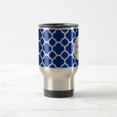 Sapphire Blue Quatrefoil Monogram Reisbeker (Center)