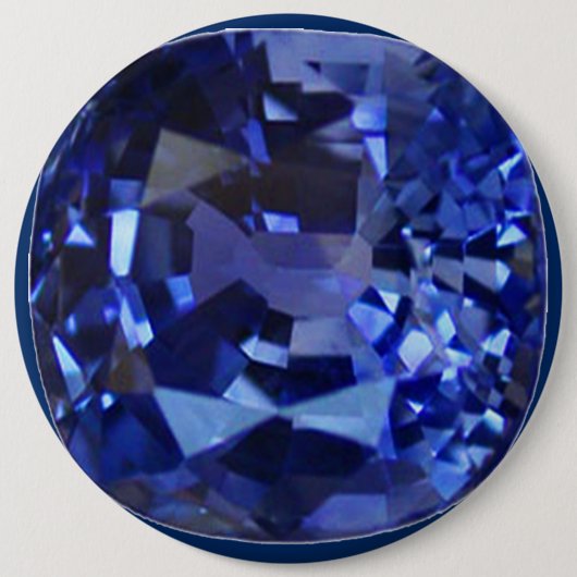 Sapphire Blue Ronde Button 6,0 Cm (Voorkant)