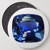 Sapphire Blue Ronde Button 6,0 Cm (Voorkant /achterkant)