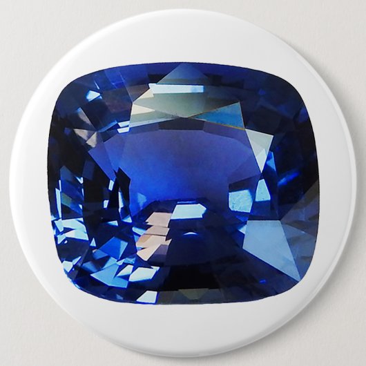 Sapphire Blue Ronde Button 6,0 Cm (Voorkant)