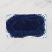 Sapphire Blue Roos Gold Geode Shower Gift Registry Informatiekaartje (Achterkant)