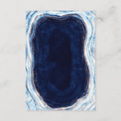 Sapphire Blue Roos Gold Geode Wedding Routebeschri Informatiekaartje (Achterkant)