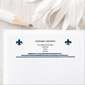 Sapphire Blue Royal Fleur de Lys Label (Insitu)