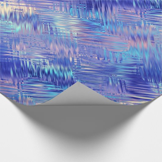 Sapphire Blue Scribged Texture Cadeaupapier (Hoek)