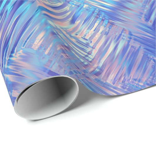 Sapphire Blue Scribged Texture Cadeaupapier (Rol Hoek)