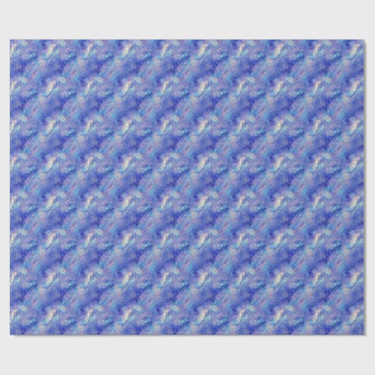 Sapphire Blue Scribged Texture Cadeaupapier (Vlak)
