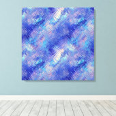 Sapphire Blue Scribged Texture Canvas Afdruk (Insitu (Houten vloer))