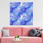 Sapphire Blue Scribged Texture Canvas Afdruk (Insitu (Woonkamer))