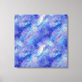 Sapphire Blue Scribged Texture Canvas Afdruk