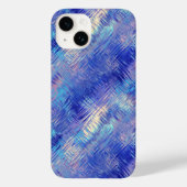 Sapphire Blue Scribged Texture Case-Mate iPhone Case (Achterkant)