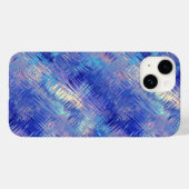 Sapphire Blue Scribged Texture Case-Mate iPhone Case (Achterkant (horizontaal))
