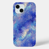 Sapphire Blue Scribged Texture Case-Mate iPhone Case (Achterkant)