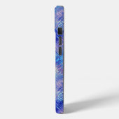 Sapphire Blue Scribged Texture Case-Mate iPhone Case (Achterkant / Links)