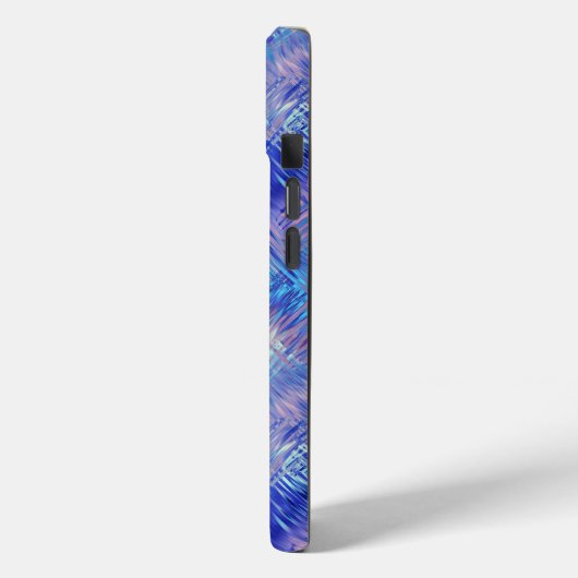 Sapphire Blue Scribged Texture Case-Mate iPhone Case (Achterkant / Links)