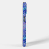 Sapphire Blue Scribged Texture Case-Mate iPhone Case (Achterkant / Rechts)