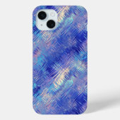 Sapphire Blue Scribged Texture Case-Mate iPhone Case (Achterkant)