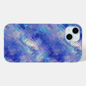 Sapphire Blue Scribged Texture Case-Mate iPhone Case (Achterkant (horizontaal))