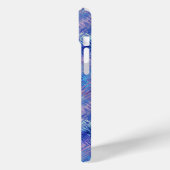 Sapphire Blue Scribged Texture Case-Mate iPhone Case (Achterkant / Links)