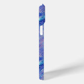 Sapphire Blue Scribged Texture Case-Mate iPhone Case (Achterkant / Rechts)