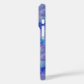 Sapphire Blue Scribged Texture Case-Mate iPhone Case (Achterkant / Links)