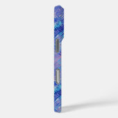 Sapphire Blue Scribged Texture Case-Mate iPhone Case (Achterkant / Rechts)