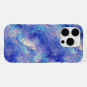 Sapphire Blue Scribged Texture Case-Mate iPhone Case (Achterkant (horizontaal))