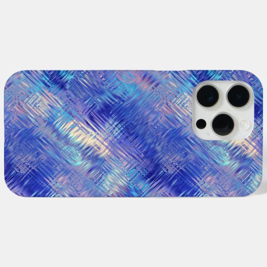 Sapphire Blue Scribged Texture Case-Mate iPhone Case (Achterkant (horizontaal))