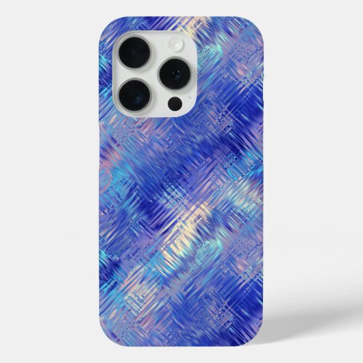 Sapphire Blue Scribged Texture Case-Mate iPhone Case (Achterkant)