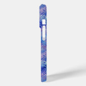 Sapphire Blue Scribged Texture Case-Mate iPhone Case (Achterkant / Links)