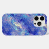 Sapphire Blue Scribged Texture Case-Mate iPhone Case (Achterkant (horizontaal))