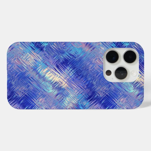 Sapphire Blue Scribged Texture Case-Mate iPhone Case (Achterkant (horizontaal))