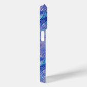 Sapphire Blue Scribged Texture Case-Mate iPhone Case (Achterkant / Rechts)