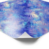 Sapphire Blue Scribged Texture Foto Afdruk (Hoek)