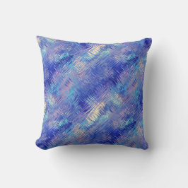 Sapphire Blue Scribged Texture Kussen