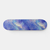 Sapphire Blue Scribged Texture Persoonlijk Skateboard (Horizontaal)