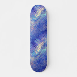 Sapphire Blue Scribged Texture Persoonlijk Skateboard