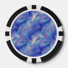Sapphire Blue Scribged Texture Poker Chips
