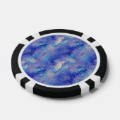 Sapphire Blue Scribged Texture Poker Chips (Enkel)