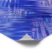 Sapphire Blue Scribged Texture Poster (Hoek)